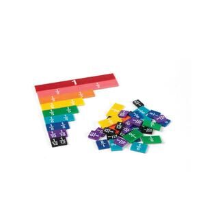 Set of ETA Cuisenaire Rainbow Fraction 
designed for educational math learning